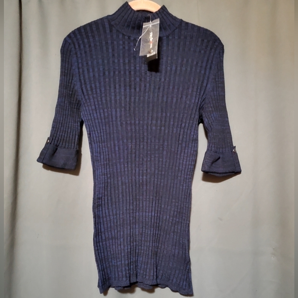 Style & Co Navy Blue Turtleneck Sweater Sz Medium NWT